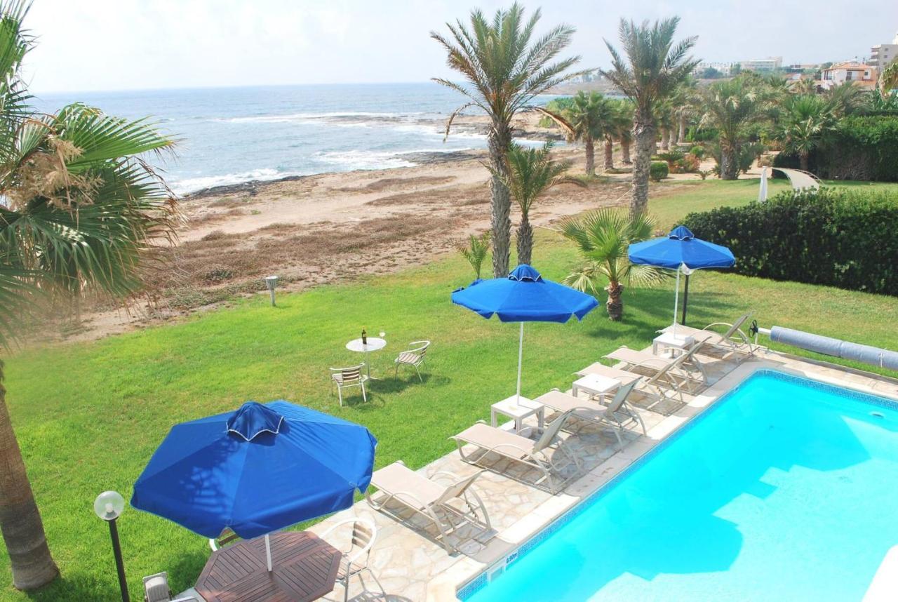 Sea Front Villa, Heated Private Pool, Amazing Location Paphos 323 Kissonerga Dış mekan fotoğraf