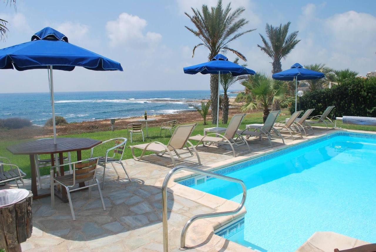 Sea Front Villa, Heated Private Pool, Amazing Location Paphos 323 Kissonerga Dış mekan fotoğraf